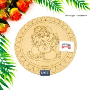 Lord ganesh Pre-marked lippan art MDF base LA6.2