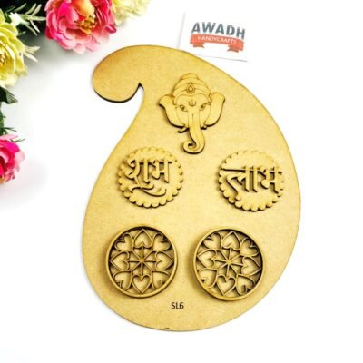 Shubh Labh Cutoutwith ganesh ji  for Home & Festive Decoration SL6