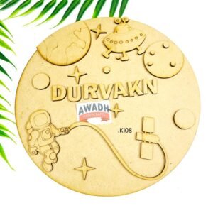 Astronaut name plate for kids room decor 10inch .Ki08