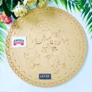 Radha Krishna Lippan Art MDF Base 12 Inch LA7.59 for Mud Mirror Work