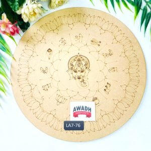 Ganesha ji ridhi sidhi Pre-marked Lippan art MDF base LA7.76