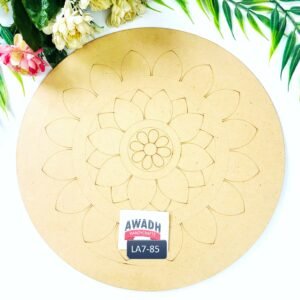 Pre Marked Lippan Art MDF Base 12 Inch Pine MDF LA7.85 by Awadh Crafts