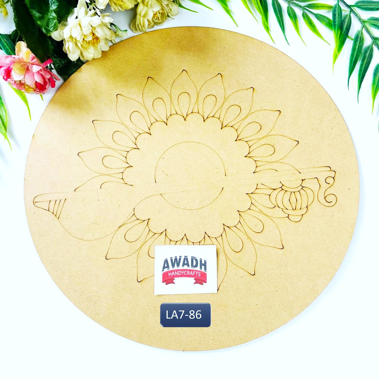 pre marked lippan art mdf base la7.86 12 inch pine mdf board for mirror work and diy wall decor