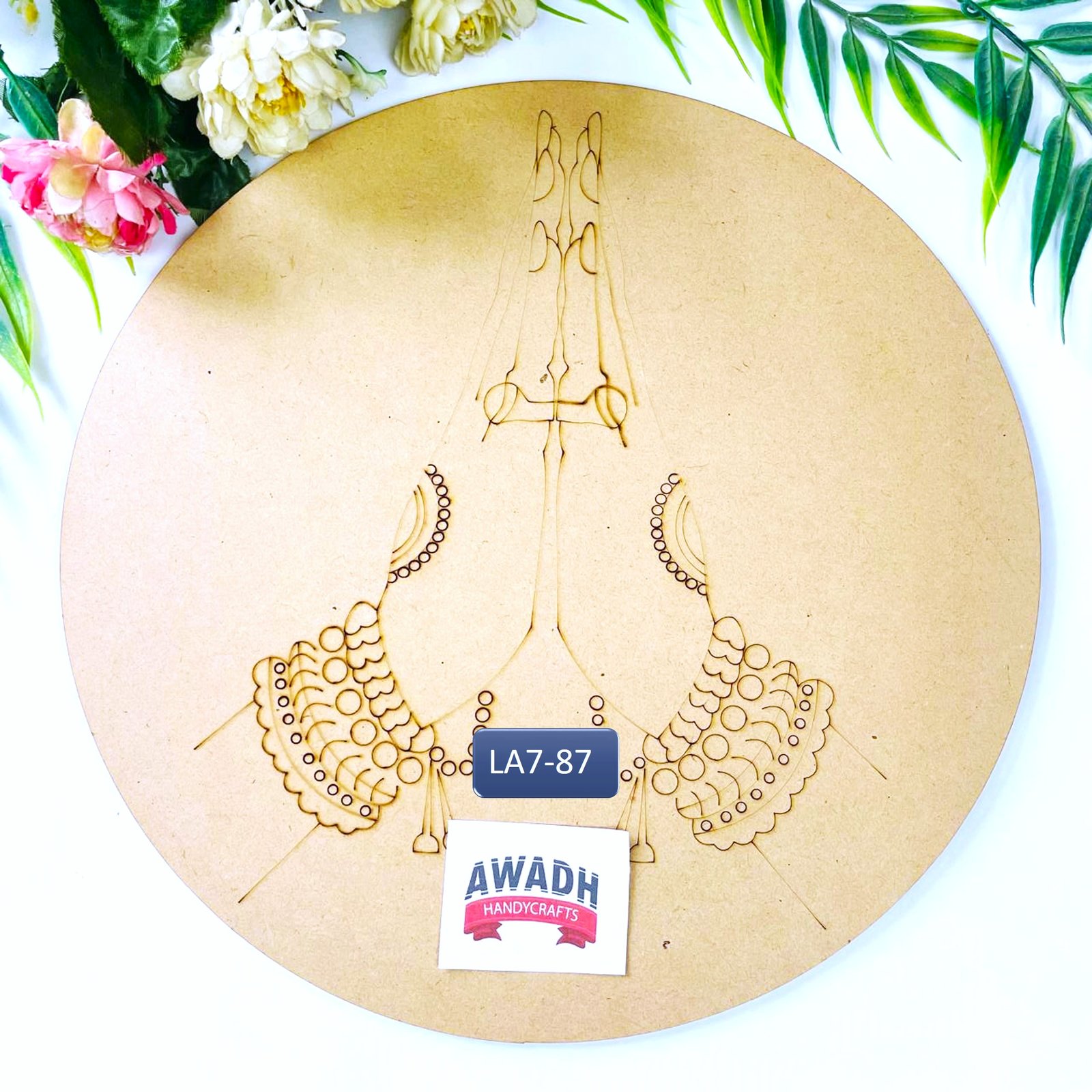 mehndi design lippan art mdf base la7.87 12 inch pine mdf board for mirror work