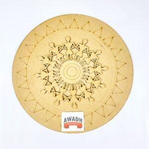 Warli Mandala design 2-layered pre-marked MDF Cutout