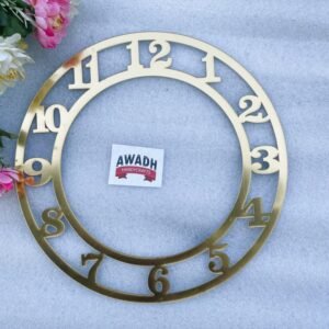 Gold acrylic watch numbers