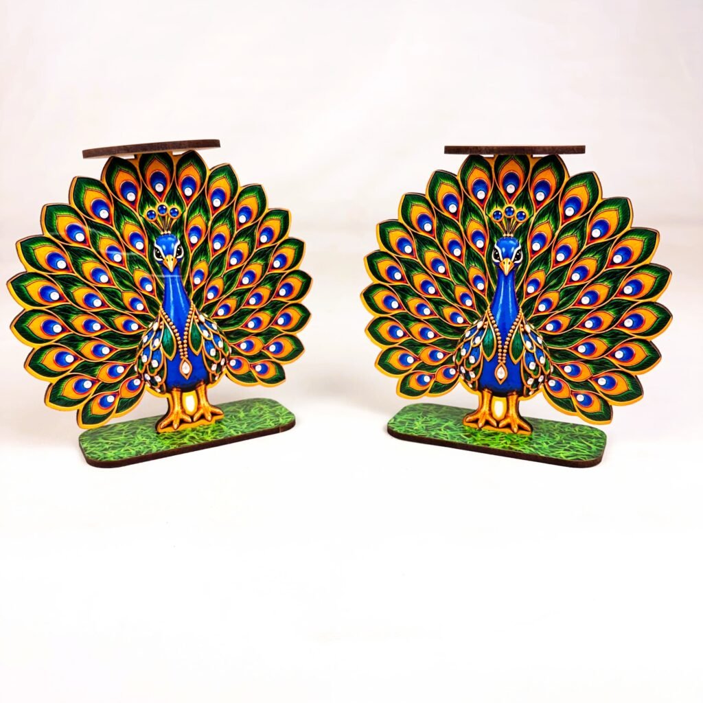 Peacock design tealight holder p1